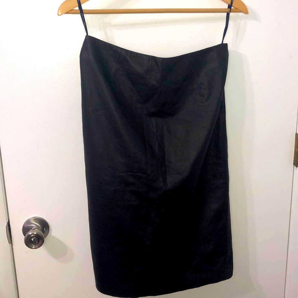 Leather pencil skirt